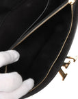 Pre-Loved Louise Clutch Patent Leather with Gold Hardware, Black