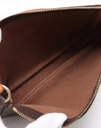 Pre-Loved Pochette Accessoires Cerises Pochette Monogram Coated Canvas with Gold Hardware, Brown
