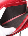 Pre-Loved Dionysus Wallet on Chain Crossbody Bag Leather Mini with Aged Silver Hardware, Red