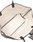 Pre-Loved Saint Louis Tote Goyardine Chevron Coated Canvas GM with Silver Hardware, Black/Brown