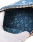 Pre-Loved Pochette Accessoires Pochette Monogram Denim with Gold Hardware, Blue
