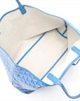 Pre-Loved Saint Louis Tote Goyardine Coated Canvas PM with Silver Hardware, Blue