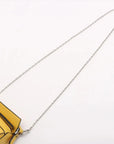 Pre-Loved Puzzle Crossbody Bag Leather Nano with Silver Hardware, Yellow
