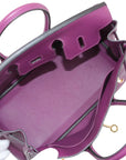 Pre-Loved Birkin Handbag Leather 25 with Gold Hardware, Purple