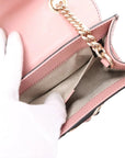 Pre-Loved Emily Crossbody Bag Microguccissima Leather Mini with Gold Hardware, Pink