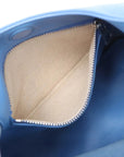 Pre-Loved Squeeze Shoulder Bag Leather Small with Silver Hardware, Blue