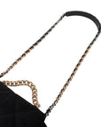 Pre-Loved Chanel 19 Shoulder Bag Quilted Fabric Small with Mixed Hardware, Black