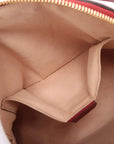 Pre-Loved Ophidia Shoulder Bag Suede Small with Gold Hardware, Navy Blue