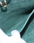Pre-Loved Sangle Bucket Bag Leather Small with Gold Hardware, Green
