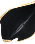Pre-Loved Sardine Shoulder Bag Intrecciato Leather Mini with Gold Hardware, Gold