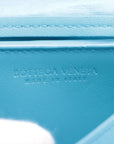 Pre-Loved Intrecciato Mini Crossbody Crossbody Bag Intrecciato Leather Mini, Light Blue