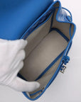 Pre-Loved Alpin Mini Backpack Goyardine Coated Canvas Mini with Silver Hardware, Blue