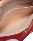 Pre-Loved Quilted Hobo Shoulder Bag Quilted Patent Leather with Aged Gold Hardware, Red
