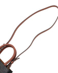Pre-Loved Vertical Cabas Tote Triomphe Canvas Coated Mini with Gold Hardware, Brown