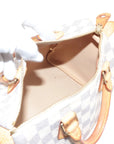 Pre-Loved Speedy Handbag Damier Coated Canvas 25 with Gold Hardware, Cream