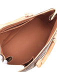 Pre-Loved Alma Handbag Monogram Coated Canvas PM with Gold Hardware, Brown