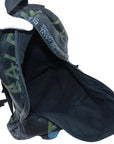 Pre-Loved Explorer Graffiti Backpack Graffiti Leather with Silver Hardware, Black