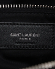 Pre-Loved Quilted Carré Pochette Shoulder Bag Quilted Leather with Silver Hardware, Black