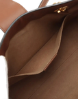 Pre-Loved Padlock Tote Monogram Coated Canvas Small with Gold Hardware, Beige Ebony