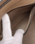 Pre-Loved Luggage Tote Leather Micro with Silver Hardware, Beige