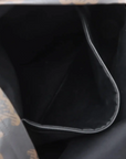 Pre-Loved Triomphe Backpack Triomphe Coated Canvas with Silver Hardware, Black and Brown