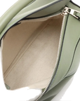 Pre-Loved Puzzle Handbag Leather Small with Silver Hardware, Green