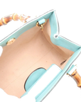 Pre-Loved Diana Bamboo Tote Leather Mini with Gold Hardware, Light Blue