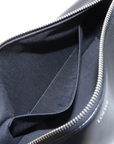 Pre-Loved Puzzle Fold Pouch Pochette Leather with Silver Hardware, Black