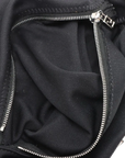 Pre-Loved Mamma Baguette Shoulder Bag Plain Canvas with Silver Hardware, Black