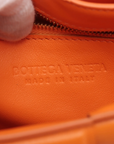 Pre-Loved Padded Cassette Crossbody Bag Intrecciato Leather with Gold Hardware, Orange