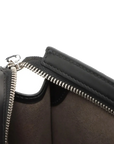 Pre-Loved Web Microguccissima Pouch Clutch Microguccissima Leather with Silver Hardware, Black