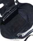 Pre-Loved Big Bag Tote Leather Small with Silver Hardware, Black