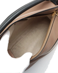 Pre-Loved Puzzle Handbag Leather Small with Gold Hardware, Taupe/Orange/Black