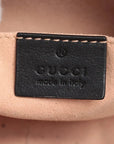 Pre-Loved GG Marmont Matelassé Crossbody Bag Quilted Leather Mini with Aged Gold Hardware, Black