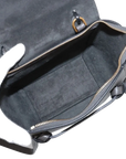 Pre-Loved Belt Bag Handbag Leather Micro with Gold Hardware, Gray
