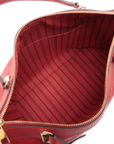 Pre-Loved Mazarine Handbag Monogram Leather MM with Gold Hardware, Red