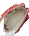 Pre-Loved Horsebit 1955 Handbag Woven Raffia Mini with Gold Hardware, Pink