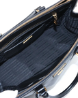Pre-Loved Galleria Double Zip Tote Leather Medium with Gold Hardware, Black