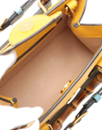 Pre-Loved Diana Bamboo Tote Leather Mini with Gold Hardware, Yellow