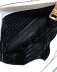 Pre-Loved Galleria Handbag Leather Small with Gold Hardware, Gradient Grey/White