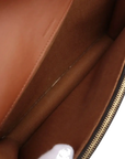 Pre-Loved Triomphe Wallet on Strap Crossbody Bag Triomphe Coated Canvas with Gold Hardware, Brown