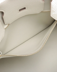Pre-Loved Birkin Handbag Leather 30 with Gold Hardware, White