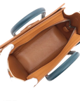 Pre-Loved Luggage Handbag Leather Nano with Silver Hardware, Cream Multicolor