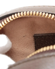 Pre-Loved Ophidia Round Mini Crossbody Bag Monogram Coated Canvas Mini with Gold Hardware, Beige Ebony