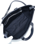 Pre-Loved Barbes East-West Shopper Tote Leather Small with Silver Hardware, Black