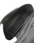 Pre-Loved Belt Bag Handbag Leather Micro with Gold Hardware, Gray