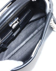 Pre-Loved Peekaboo Handbag Leather Mini with Silver Hardware, Black