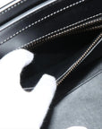 Pre-Loved Luggage Tote Leather Micro with Gold Hardware, Black and Grey