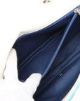 Pre-Loved Coco Stripe Flap Shoulder Bag Striped Canvas with Silver Hardware, Multicolor
