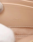 Pre-Loved GG Embossed Mini Chain Camera Bag Crossbody Bag Monogram Leather Mini with Gold Hardware, Beige